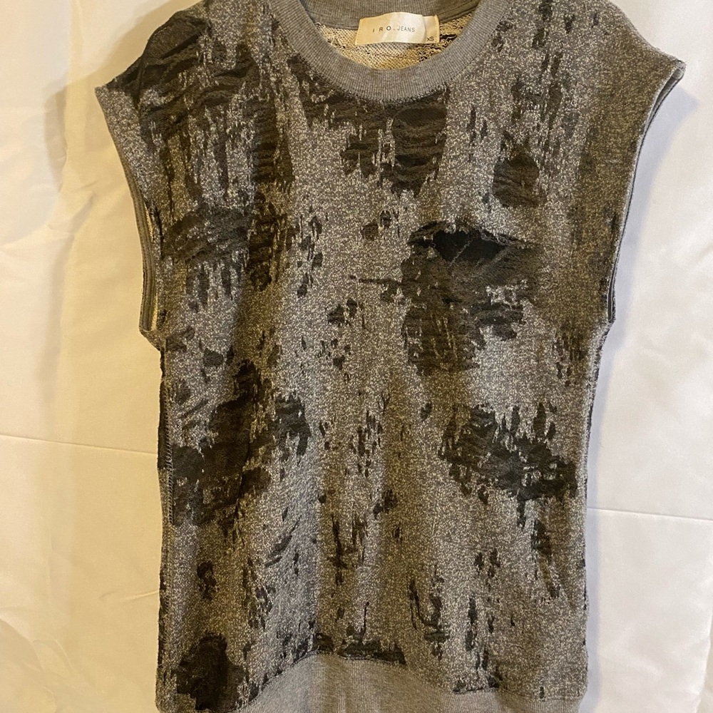 Stylish Gray and Black Women's Top